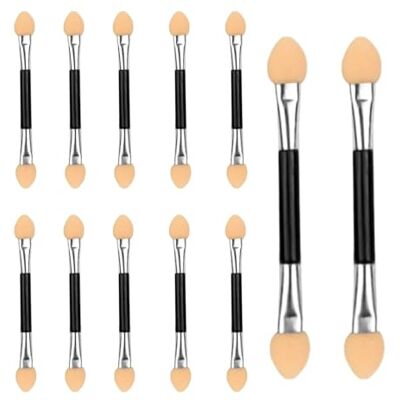 ZELHYEUU Brosse à Paupières, 12 Pcs Sponge Ombre à Paupières Pinceau, Pinceau de Fard à Paupières Double Face, Applicateur Fard à Paupières - Publicité ZELHYEUU Brosse à Paupières, 12 Pcs Sponge Ombre à Paupières Pinceau, Pinceau de Fard à Paupières Double Face, Applicateur Fard à Paupières - Publicité