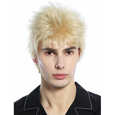 WIG ME UP M-252A-24BT613 Perruque hommes femmes courte rétro années 80 crêpée sauvage comme non peignée mélange blond - Publicité WIG ME UP M-252A-24BT613 Perruque hommes femmes courte rétro années 80 crêpée sauvage comme non peignée mélange blond - Publicité