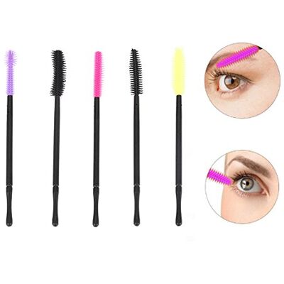 Betued Brosses à Cils Jetables, Pinceaux à Cils Jetables, 50PCS Jetable Brosse De Cils Yeux Mascara Maquillage Mini Cils En Silicone, Applicateur De Maquillage Beauté (Type Tour Noir) - Publicité Betued Brosses à Cils Jetables, Pinceaux à Cils Jetables, 50PCS Jetable Brosse De Cils Yeux Mascara Maquillage Mini Cils En Silicone, Applicateur De Maquillage Beauté (Type Tour Noir) - Publicité