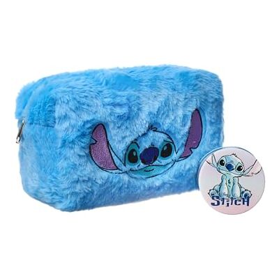 Disney Trousse de Maquillage et Miroir Lilo & Stitch Pochette cosmetique en Fourrure Bleue pour Femme avec Visage de Personnage Stitch - Publicité Disney Trousse de Maquillage et Miroir Lilo & Stitch Pochette cosmetique en Fourrure Bleue pour Femme avec Visage de Personnage Stitch - Publicité