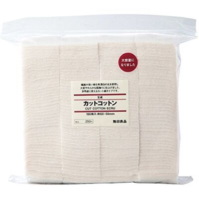 MUJI Makeup Facial Soft Cut Cotton Unbleached 60x50 mm 140pcs by - Publicité MUJI Makeup Facial Soft Cut Cotton Unbleached 60x50 mm 140pcs by - Publicité
