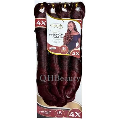 CHERISH Lot de 4 extensions de cheveux pré-étirés en spirale French Curl Sans nœuds 45,7 cm Couleur T530 - Publicité CHERISH Lot de 4 extensions de cheveux pré-étirés en spirale French Curl Sans nœuds 45,7 cm Couleur T530 - Publicité