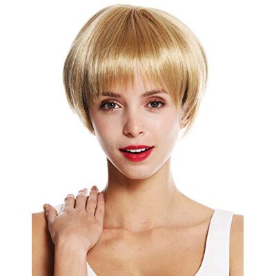 WIG ME UP VK-53-24B Perruque pour dame courte lisse coupe au bol blond doré - Publicité WIG ME UP VK-53-24B Perruque pour dame courte lisse coupe au bol blond doré - Publicité