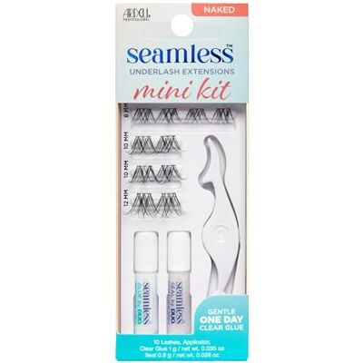 Ardell Kit d'extensions de cils sans couture Kit d'extension de cils nus Comprend une colle duo, un joint et un outil applicateur, des cils personnalisables, 10 cils en grappe - Publicité Ardell Kit d'extensions de cils sans couture Kit d'extension de cils nus Comprend une colle duo, un joint et un outil applicateur, des cils personnalisables, 10 cils en grappe - Publicité