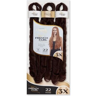 CHERISH Lot de 3 extensions de cheveux synthétiques bouclés bouclés 3 x Spirales francaises Curl 22 (couleur 33) - Publicité CHERISH Lot de 3 extensions de cheveux synthétiques bouclés bouclés 3 x Spirales francaises Curl 22 (couleur 33) - Publicité