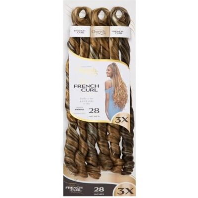 CHERISH Lot de 3 extensions de cheveux synthétiques bouclés bouclés 3 x Spirales francaises Curl 28 (couleur : noir/doré) - Publicité CHERISH Lot de 3 extensions de cheveux synthétiques bouclés bouclés 3 x Spirales francaises Curl 28 (couleur : noir/doré) - Publicité