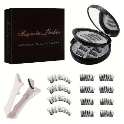 XFSRG Faux Cils Kit Faux Magnetique Naturel Réutilisables Avec Brosse à Cils Avec Applicateur Facile à Mettre et à Enlever Sans Colle - Publicité XFSRG Faux Cils Kit Faux Magnetique Naturel Réutilisables Avec Brosse à Cils Avec Applicateur Facile à Mettre et à Enlever Sans Colle - Publicité