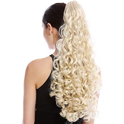 WIG ME UP 9563B-V-88 Postiche couette queue de cheval longue volumineuse très bouclée blond clair blond lumineux - Publicité WIG ME UP 9563B-V-88 Postiche couette queue de cheval longue volumineuse très bouclée blond clair blond lumineux - Publicité