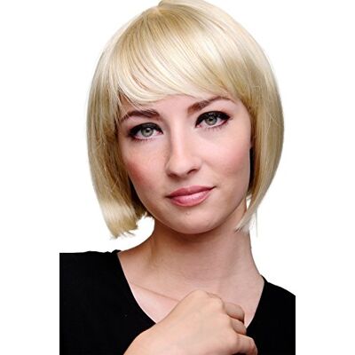 WIG ME UP Carré sexy, perruque, frange droite, mélange blond, blond doré (24B) et blond clair (613) mèches et pointes claires 703-24BT613 - Publicité WIG ME UP Carré sexy, perruque, frange droite, mélange blond, blond doré (24B) et blond clair (613) mèches et pointes claires 703-24BT613 - Publicité