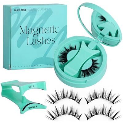 Soelegant Kit de faux cils magnétiques avec applicateur, style manga, double faux cils magnétiques pour volume 3D naturel, imperméables, sans colle nécessaire (1 paire) - Publicité Soelegant Kit de faux cils magnétiques avec applicateur, style manga, double faux cils magnétiques pour volume 3D naturel, imperméables, sans colle nécessaire (1 paire) - Publicité
