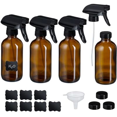 Relaxdays Spray Vide, Lot de 4, Polyvalent, pour l'entretien des Cheveux ou des Plantes, 500 ML, Marron et Noir - Publicité Relaxdays Spray Vide, Lot de 4, Polyvalent, pour l'entretien des Cheveux ou des Plantes, 500 ML, Marron et Noir - Publicité