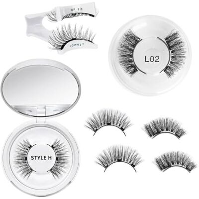 SanKristo Kit de 2 Paires de Faux Cils Magnétiques avec Applicateur, Faux Cils Magnétiques Réutilisables D'aspect Naturel, sans Colle, Confortables et Sûrs pour Femmes (Style Fish tail+ L02) - Publicité SanKristo Kit de 2 Paires de Faux Cils Magnétiques avec Applicateur, Faux Cils Magnétiques Réutilisables D'aspect Naturel, sans Colle, Confortables et Sûrs pour Femmes (Style Fish tail+ L02) - Publicité