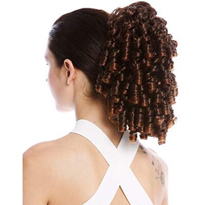 WIG ME UP N900A+2-V-2T30 Postiche couette queue de cheval boucles anglaises bouclées volumineuses mélange brun châtain - Publicité WIG ME UP N900A+2-V-2T30 Postiche couette queue de cheval boucles anglaises bouclées volumineuses mélange brun châtain - Publicité
