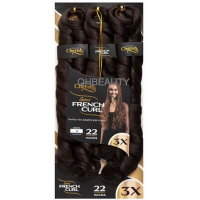 CHERISH Extensions de cheveux synthétiques bouclées et rebondissantes Tresse en spirale française 3 x 22 (COULEUR 4) - Publicité CHERISH Extensions de cheveux synthétiques bouclées et rebondissantes Tresse en spirale française 3 x 22 (COULEUR 4) - Publicité