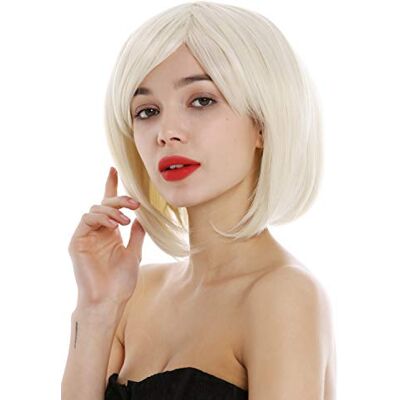 WIG ME UP 1215-303/220 perruque dames carré long frange courte raie mélange blond clair - Publicité WIG ME UP 1215-303/220 perruque dames carré long frange courte raie mélange blond clair - Publicité