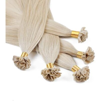 hair2heart Bonding Lot de 25 extensions de cheveux humains lisses 10/1 blond clair cendré 0,5 g 30 cm - Publicité hair2heart Bonding Lot de 25 extensions de cheveux humains lisses 10/1 blond clair cendré 0,5 g 30 cm - Publicité