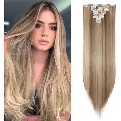 TESS 66 cm Extension a Clip Cheveux Naturel, Extension Cheveux Naturel Clip Lisse Brun Clair/Brun Miel 18 Clips 8 PCS Rajout Cheveux Clip Naturel 140g - Publicité TESS 66 cm Extension a Clip Cheveux Naturel, Extension Cheveux Naturel Clip Lisse Brun Clair/Brun Miel 18 Clips 8 PCS Rajout Cheveux Clip Naturel 140g - Publicité