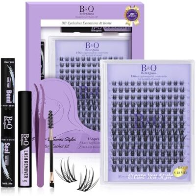 B&Qaugen B&Q B03 Kit d'extension de cils 156 pièces 8-16 MIX avec pinceau mascara, dissolvant de colle, applicateurs pour extensions de cils DIY (B03, Kit) - Publicité B&Qaugen B&Q B03 Kit d'extension de cils 156 pièces 8-16 MIX avec pinceau mascara, dissolvant de colle, applicateurs pour extensions de cils DIY (B03, Kit) - Publicité