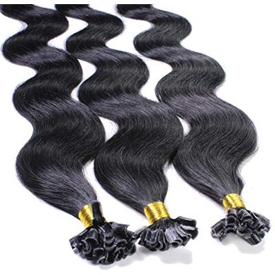 hair2heart 25 x 1g extensions cheveux keratine à chaud 60cm, couleur #1 Noir foncé, ondulé - Publicité hair2heart 25 x 1g extensions cheveux keratine à chaud 60cm, couleur #1 Noir foncé, ondulé - Publicité