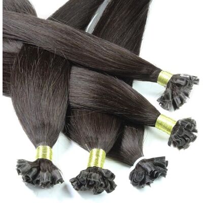hair2heart 25 x 0.5g extensions cheveux keratine à chaud 50cm, #2 Chocolat foncé, lisse - Publicité hair2heart 25 x 0.5g extensions cheveux keratine à chaud 50cm, #2 Chocolat foncé, lisse - Publicité
