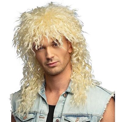 Albi Blond Ondulée Longue Perücke Rocker - perruque - Publicité Albi Blond Ondulée Longue Perücke Rocker - perruque - Publicité
