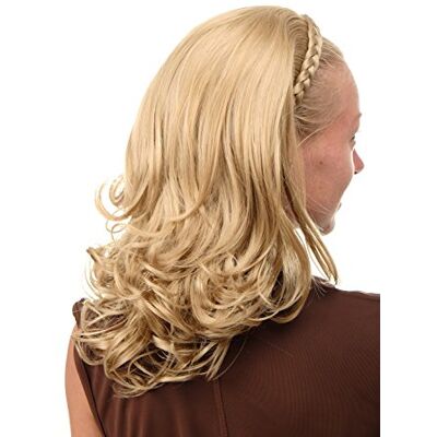 WIG ME UP TYW60876H-24B Mi-perruque extension noble avec serre-tête tressé très longue lisse pointes recourbées blond - Publicité WIG ME UP TYW60876H-24B Mi-perruque extension noble avec serre-tête tressé très longue lisse pointes recourbées blond - Publicité