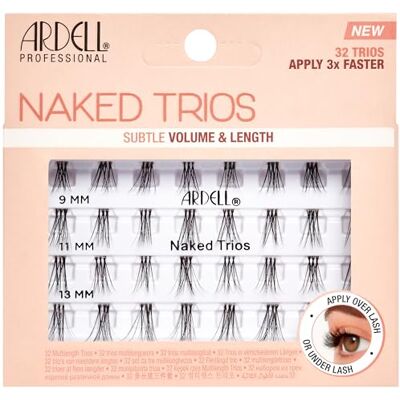 Ardell Naked Lashes Trios Lot de 32 extensions de cils individuels sans nœuds réutilisables - Publicité Ardell Naked Lashes Trios Lot de 32 extensions de cils individuels sans nœuds réutilisables - Publicité
