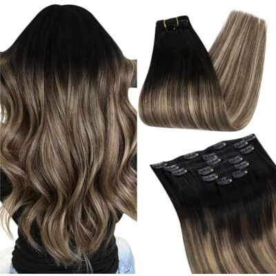 Ugeat 10 extensions de cheveux à clip Remy Hair 40,6 cm 120 g Cheveux droits et soyeux 100 % humains Dégradé de couleur du brun foncé #4 au blond clair # 6 N°613 - Publicité Ugeat 10 extensions de cheveux à clip Remy Hair 40,6 cm 120 g Cheveux droits et soyeux 100 % humains Dégradé de couleur du brun foncé #4 au blond clair # 6 N°613 - Publicité