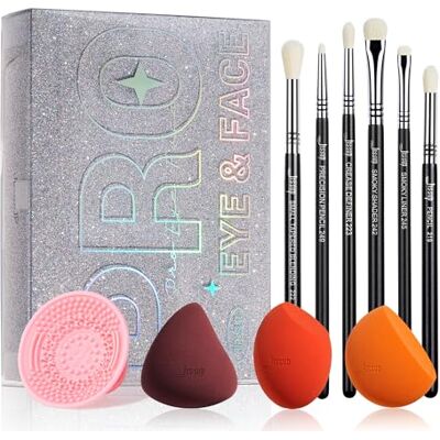 Jessup Set Éponges Maquillage 3pcs, Set Pinceaux Fard à Paupières 6pcs, Tapis Nettoyage Pinceaux et Boîte Maquillage avec Miroir – Outils Beauté Premium Application Parfaite T504 - Publicité Jessup Set Éponges Maquillage 3pcs, Set Pinceaux Fard à Paupières 6pcs, Tapis Nettoyage Pinceaux et Boîte Maquillage avec Miroir – Outils Beauté Premium Application Parfaite T504 - Publicité