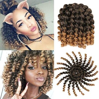 XTREND 5 packs/Lot Baguette Curl Cheveux 8 pouces Jamaican Bounce Synthétique Crochet Twist Tresses Extension de Cheveux 20 brins/pack 1B/27# - Publicité XTREND 5 packs/Lot Baguette Curl Cheveux 8 pouces Jamaican Bounce Synthétique Crochet Twist Tresses Extension de Cheveux 20 brins/pack 1B/27# - Publicité