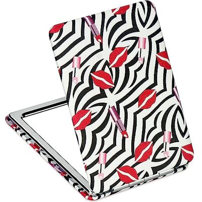 YTZJ Direct Miroir de maquillage de voyage de qualité pour poche, sac à main, portefeuille, miroir grossissant compact pour filles, dames et femmes, miroir cosmétique portable double face pliable (rose rouge) - Publicité YTZJ Direct Miroir de maquillage de voyage de qualité pour poche, sac à main, portefeuille, miroir grossissant compact pour filles, dames et femmes, miroir cosmétique portable double face pliable (rose rouge) - Publicité