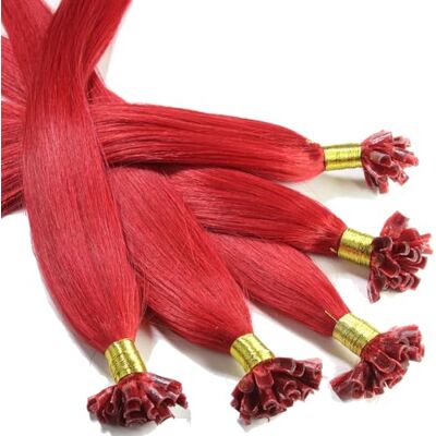 hair2heart 25 x 0.5g extensions cheveux keratine à chaud 60cm, #Rouge, lisse - Publicité hair2heart 25 x 0.5g extensions cheveux keratine à chaud 60cm, #Rouge, lisse - Publicité