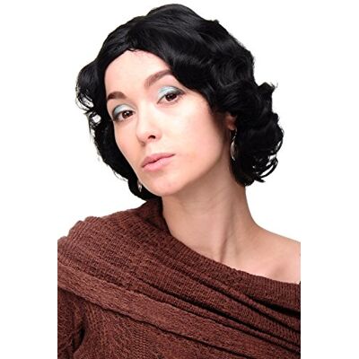 WIG ME UP Perruque dame années 20 Swing carré ondulé noir env. 25 cm A4002-1 - Publicité WIG ME UP Perruque dame années 20 Swing carré ondulé noir env. 25 cm A4002-1 - Publicité