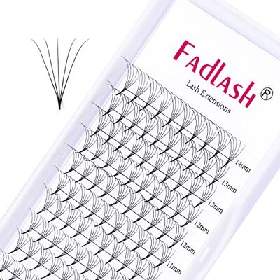 FADLASH Volume Russe C Curl 5D 0.07mm 8~14mm Extensions de Cils Naturel Longs Cils Individuels Cils Professionnels Grappes Naturelles Flare Sans Noeud (C curl 0.07mm, 5D 8-14mm) - Publicité FADLASH Volume Russe C Curl 5D 0.07mm 8~14mm Extensions de Cils Naturel Longs Cils Individuels Cils Professionnels Grappes Naturelles Flare Sans Noeud (C curl 0.07mm, 5D 8-14mm) - Publicité