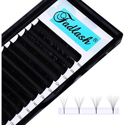 FADLASH Volume Russe D Curl 0,07mm 9-16mm Mix Easy Fan Volume Lash Extensions 5D, 6D~10D Extensions de Cils de Easy Fan Lash - Publicité FADLASH Volume Russe D Curl 0,07mm 9-16mm Mix Easy Fan Volume Lash Extensions 5D, 6D~10D Extensions de Cils de Easy Fan Lash - Publicité