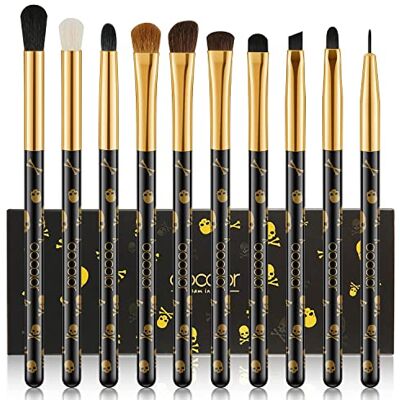 Docolor Pinceaux Maquillages Yeux 10 Pinceaux Essentiels pour le Maquillage des Yeux Gothique Pinceau de Maquillage pour Ombres à Paupières Kit d'ombrage à Paupières Imprimé Crâne - Publicité Docolor Pinceaux Maquillages Yeux 10 Pinceaux Essentiels pour le Maquillage des Yeux Gothique Pinceau de Maquillage pour Ombres à Paupières Kit d'ombrage à Paupières Imprimé Crâne - Publicité