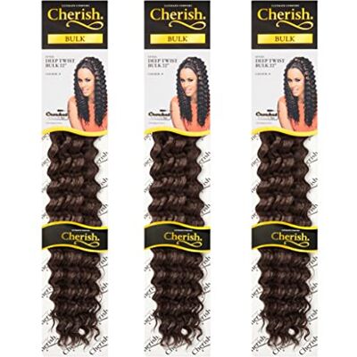 Cherish Lot de 3 extensions de cheveux torsadées profondes en vrac 55,9 cm - Publicité Cherish Lot de 3 extensions de cheveux torsadées profondes en vrac 55,9 cm - Publicité