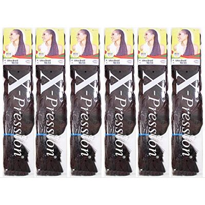 x-pression Lot de 6 extensions de cheveux ultra tressées Couleur 33 - Publicité x-pression Lot de 6 extensions de cheveux ultra tressées Couleur 33 - Publicité