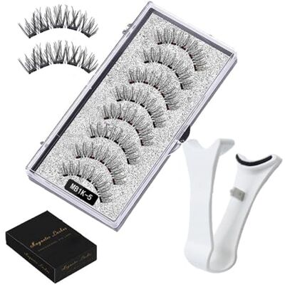 New Irven Cils magnétiques avec applicateur Kit double aimant réutilisable sans eye-liner, aspect naturel, pas de colle ou de liner nécessaire, facile à transporter - Publicité New Irven Cils magnétiques avec applicateur Kit double aimant réutilisable sans eye-liner, aspect naturel, pas de colle ou de liner nécessaire, facile à transporter - Publicité