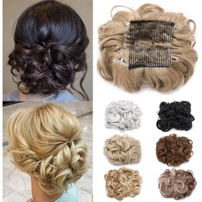 Rich Choices Extensions a clip cheveux naturel postiche cheveux Wrap Scrunchie Scrunchy volumineux Chignon Combs Hair Extensions bouclés Queue de Cheval Blond de blanchiment - Publicité Rich Choices Extensions a clip cheveux naturel postiche cheveux Wrap Scrunchie Scrunchy volumineux Chignon Combs Hair Extensions bouclés Queue de Cheval Blond de blanchiment - Publicité