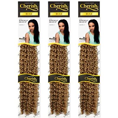 Cherish /Bohemian Braid Bulk 50,8 cm / Lot de 3 tresses au crochet / Couleur : 27 - Publicité Cherish /Bohemian Braid Bulk 50,8 cm / Lot de 3 tresses au crochet / Couleur : 27 - Publicité