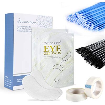 Lunamoon 50 Paire Patchs Extensions de Cils + 50pcs Brosse à cils + 100pcs Micro Applicateurs Brosses + 2pcs Ruban de Cils, Appliquer pour Extension de cils(set02) - Publicité Lunamoon 50 Paire Patchs Extensions de Cils + 50pcs Brosse à cils + 100pcs Micro Applicateurs Brosses + 2pcs Ruban de Cils, Appliquer pour Extension de cils(set02) - Publicité