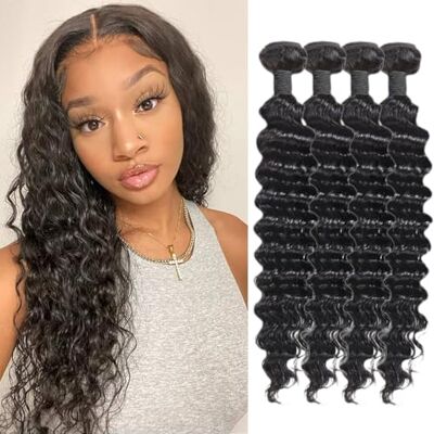 IFLY Tissage Bouclé Naturel Cheveux Humain Deep Wave Curly Mèche 18202224 Pouces - Publicité IFLY Tissage Bouclé Naturel Cheveux Humain Deep Wave Curly Mèche 18202224 Pouces - Publicité
