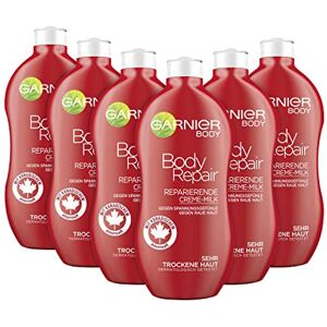 Garnier Body Crème Hydratante Corps Réparateur / Lait Corps Réparateur pour un soin hydratant intensif (avec micro sève d'érable pour peaux très sèches testé dermatologiquement) 6 x 400 ml - Publicité Garnier Body Crème Hydratante Corps Réparateur / Lait Corps Réparateur pour un soin hydratant intensif (avec micro sève d'érable pour peaux très sèches testé dermatologiquement) 6 x 400 ml - Publicité