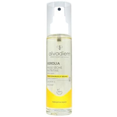 Alvadiem Huile Sèche XEROLIA À la gelée royale bio & huile de carthame Soin hydratant & sublimant multi-usage Corps, visage & cheveux Peaux sèches & sensibles Fabriqué en France 100 ml - Publicité Alvadiem Huile Sèche XEROLIA À la gelée royale bio & huile de carthame Soin hydratant & sublimant multi-usage Corps, visage & cheveux Peaux sèches & sensibles Fabriqué en France 100 ml - Publicité