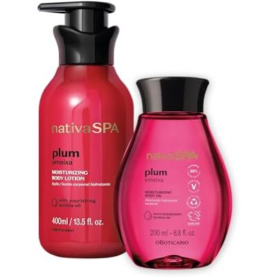 O Boticário Nativa SPA Prune, Set Cadeau pour le Soin de la Peau avec 2 Produits, Crème Hydratante pour le Corps 400 ml et Huile Parfumée pour le Corps 200 ml - Publicité O Boticário Nativa SPA Prune, Set Cadeau pour le Soin de la Peau avec 2 Produits, Crème Hydratante pour le Corps 400 ml et Huile Parfumée pour le Corps 200 ml - Publicité