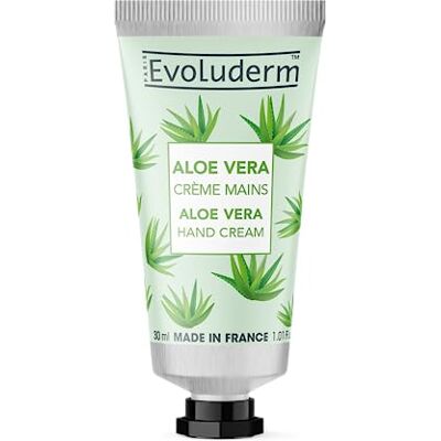 Evoluderm – Crème Mains Aloe Vera – 30 ml – 97% d’Origine Naturelle – Végan – Fabrication Française - Publicité Evoluderm – Crème Mains Aloe Vera – 30 ml – 97% d’Origine Naturelle – Végan – Fabrication Française - Publicité