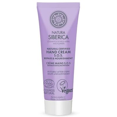 Natura Siberica Natural Certified S.O.S. Crème réparatrice et nourrissante pour les mains 30 ml - Publicité Natura Siberica Natural Certified S.O.S. Crème réparatrice et nourrissante pour les mains 30 ml - Publicité