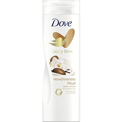 Dove Body Love Lotion corporelle soin apaisant pour peaux sèches avec beurre de karité et parfum vanille 400 ml 1 pièce - Publicité Dove Body Love Lotion corporelle soin apaisant pour peaux sèches avec beurre de karité et parfum vanille 400 ml 1 pièce - Publicité
