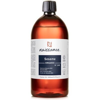 Naissance Huile De Sésame BIO (No. 248) 900 ml Hydratant & Nourrissant pour Aromathérapie, Peau, Chaveux, Massages et Recettes De Beauté - Publicité Naissance Huile De Sésame BIO (No. 248) 900 ml Hydratant & Nourrissant pour Aromathérapie, Peau, Chaveux, Massages et Recettes De Beauté - Publicité